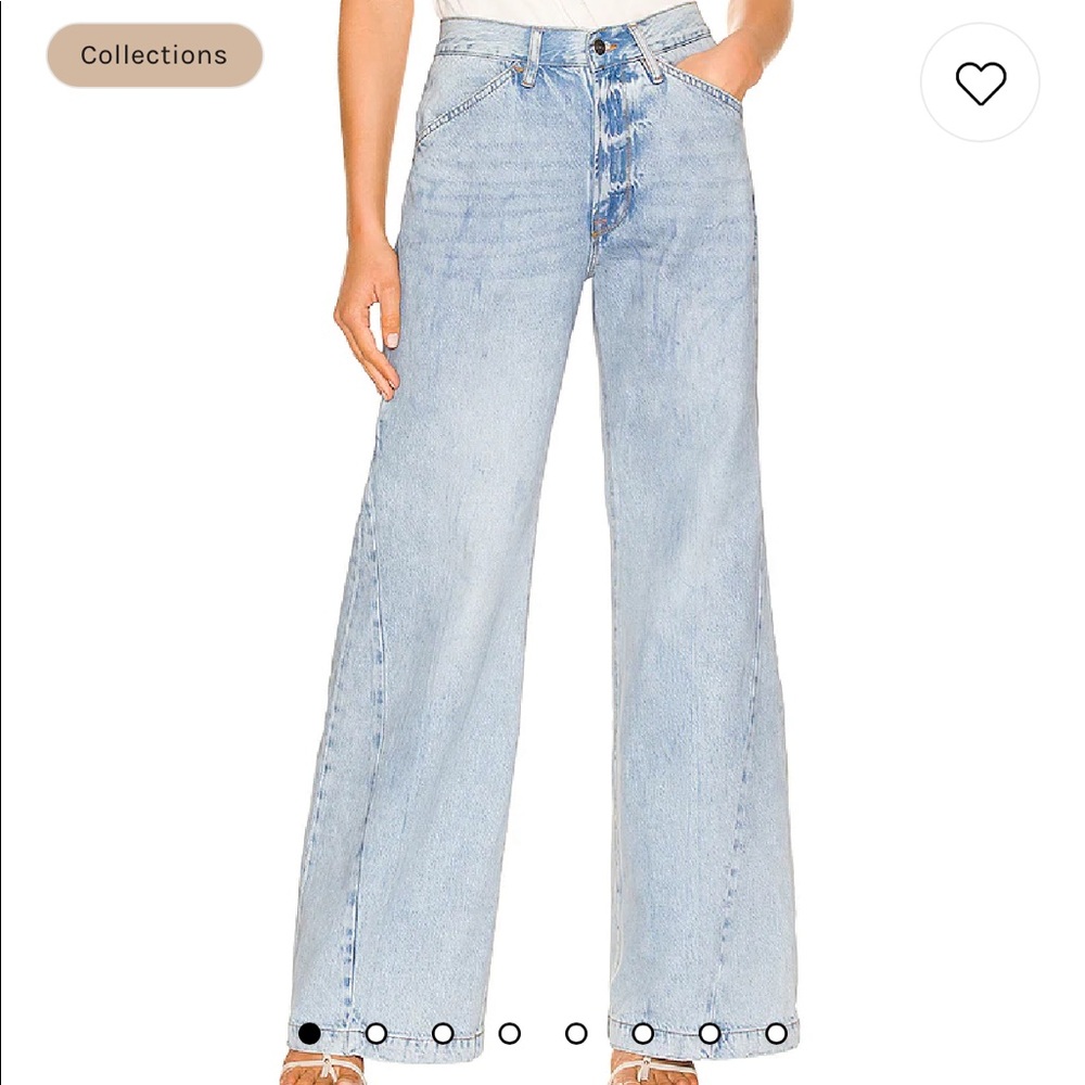 Frame Le Baggy Palazzo Jeans in Natoma Clean